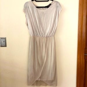 Alice and Olivia Cream tulip hemmed dress